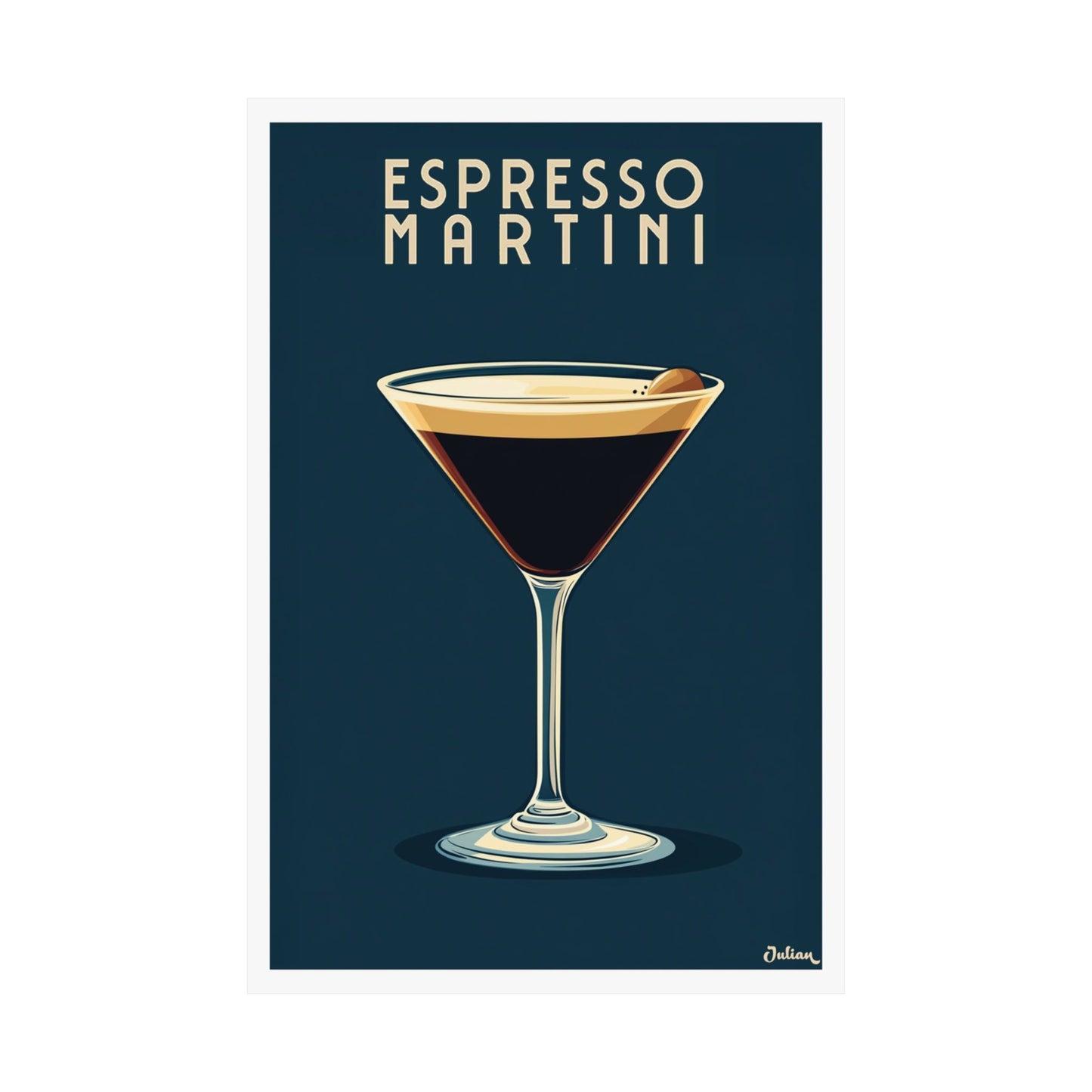 The Espresso Martini Cocktail Poster - Matte Vertical Posters, Cocktail Art Print, Decor, Wall Art, Home Decor, Cocktail Gift