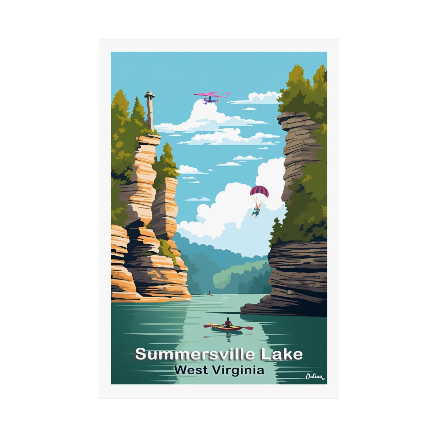 West Virginia | Travel Poster | Modern Wall Art