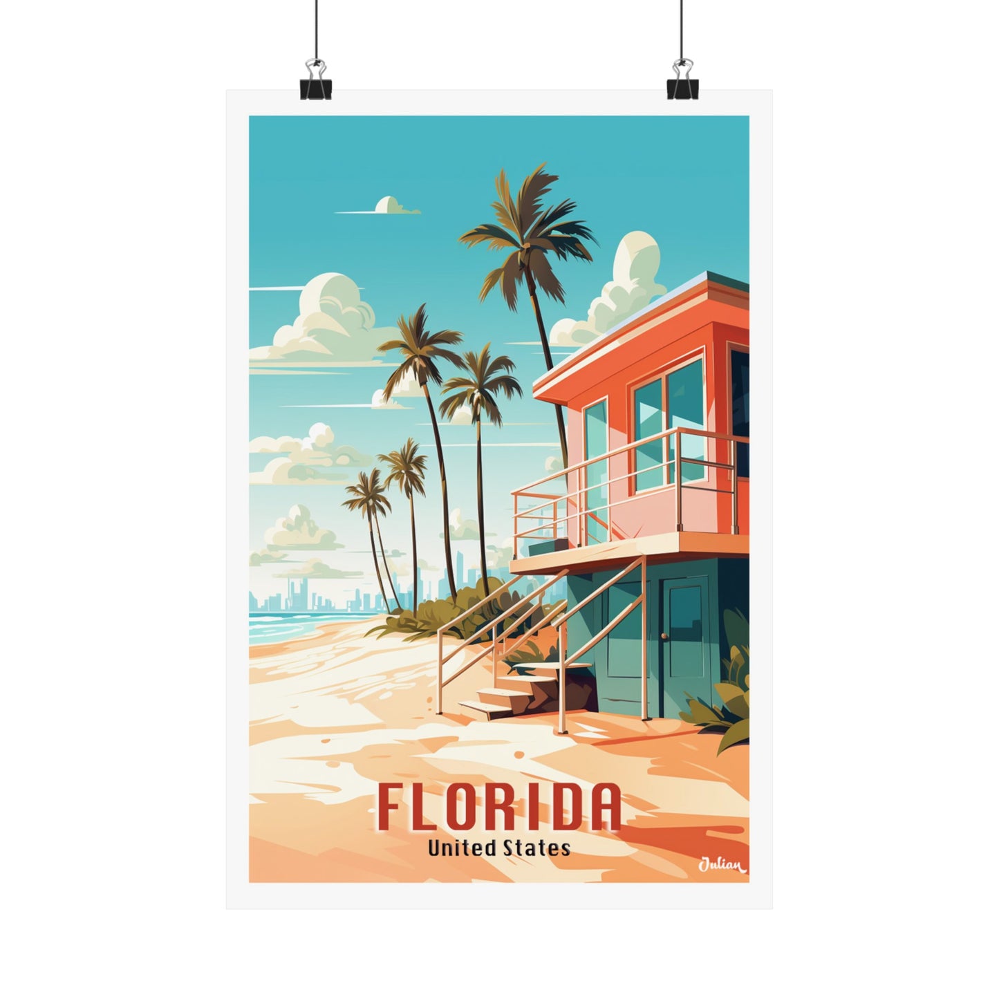 Florida | United States | Travel Poster | Modern Wall Art