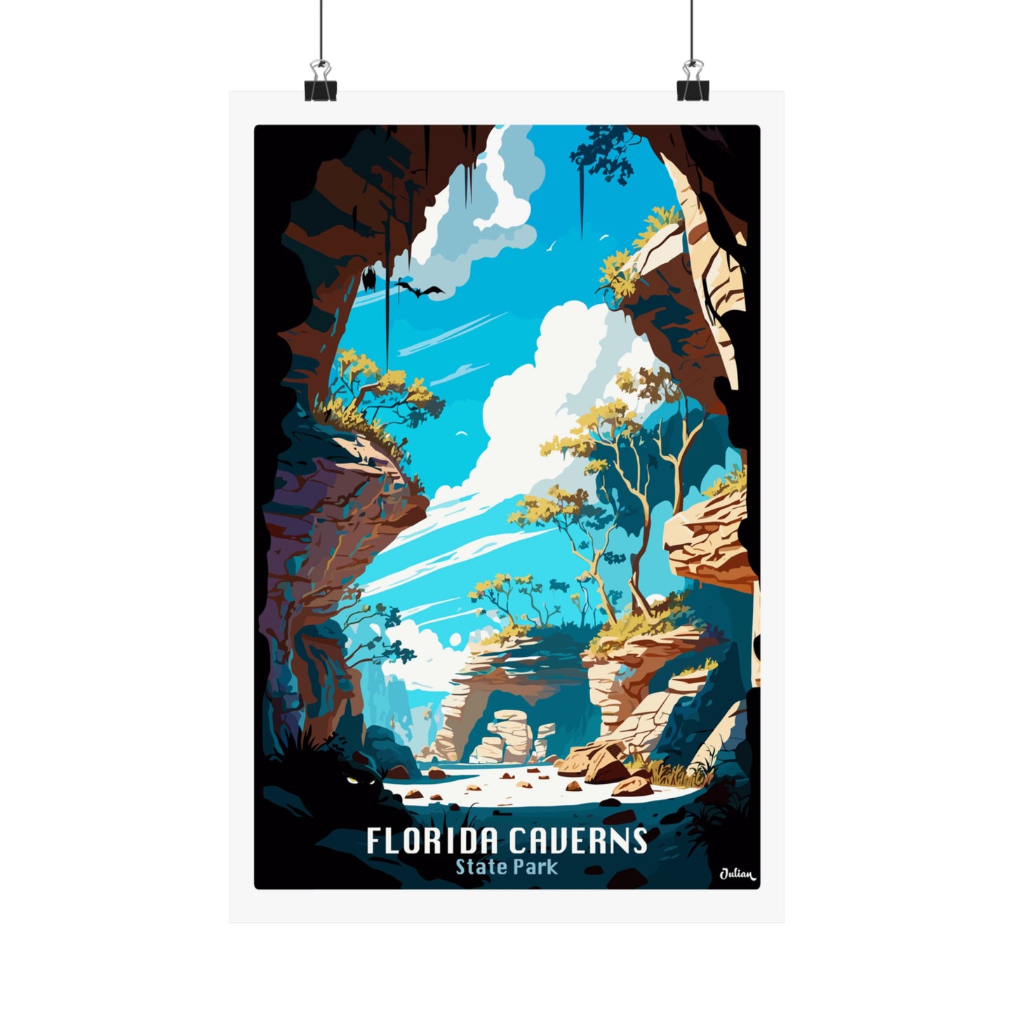 Florida Caverns | United States | Travel Poster | Modern Wall Art