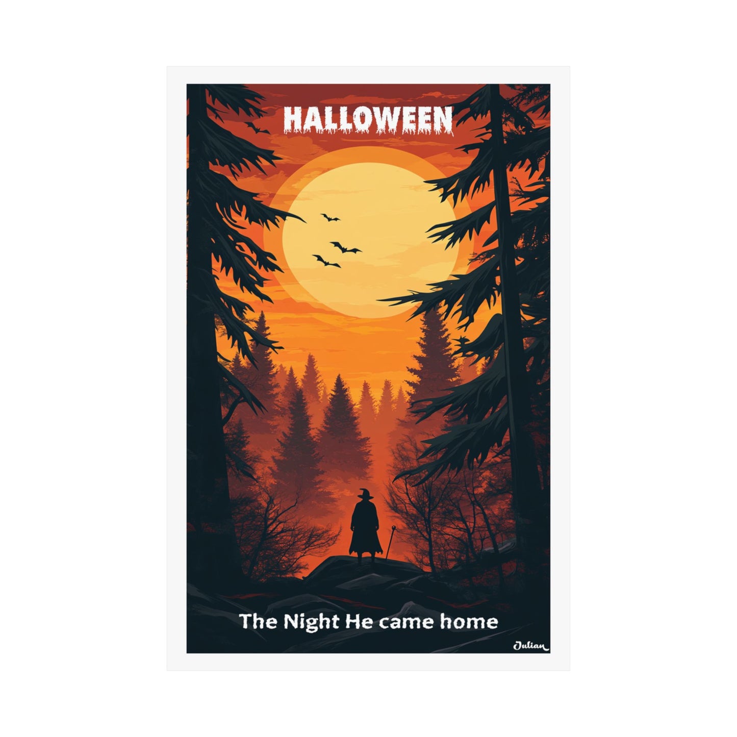 Halloween Poster - Matte Vertical Posters, Halloween Art Print, Coastal Decor, Wall Art, Home Decor, Gift for Halloween