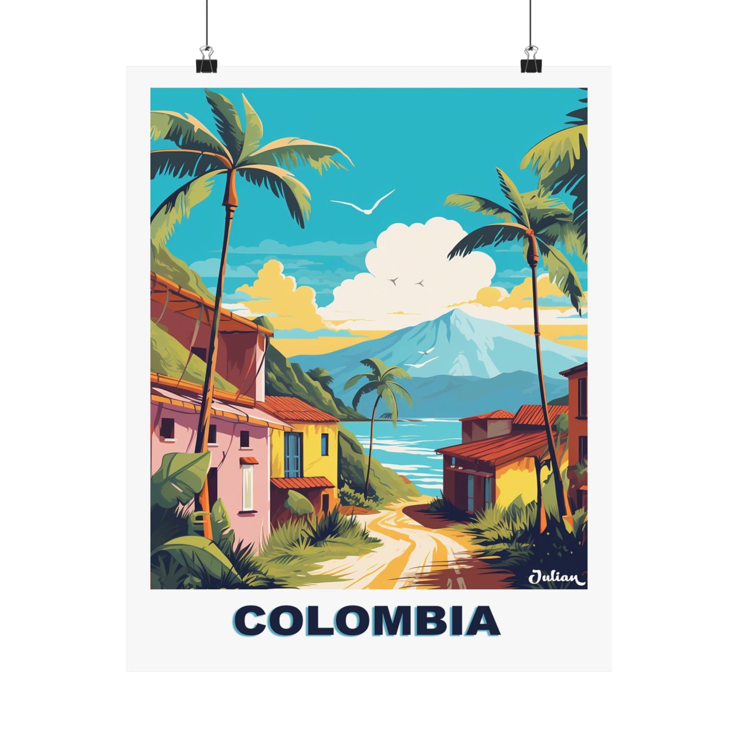 Colombia Poster - Matte Vertical Posters, World Art Print, Decor, Wall Art, Home Decor, Poster Gift