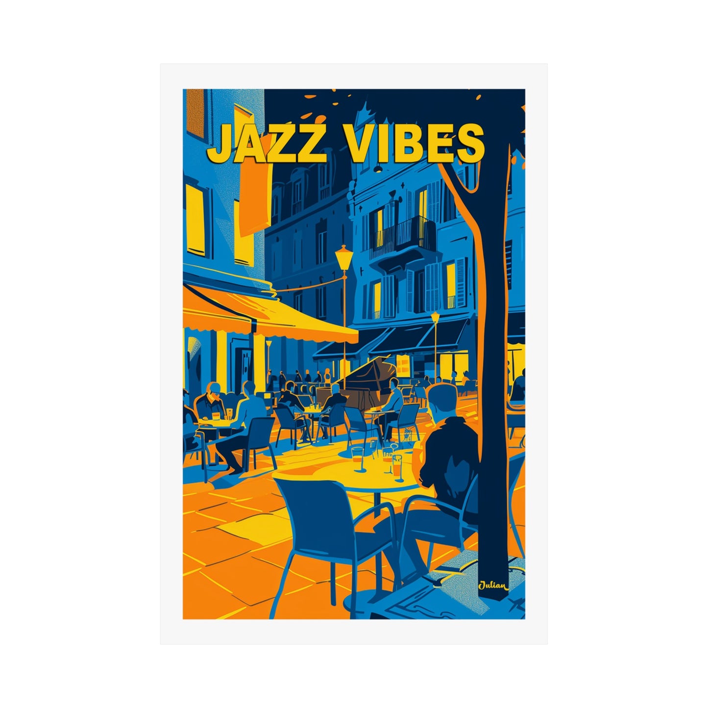 Jazz Vibes | France | Travel Poster | Modern Wall Art