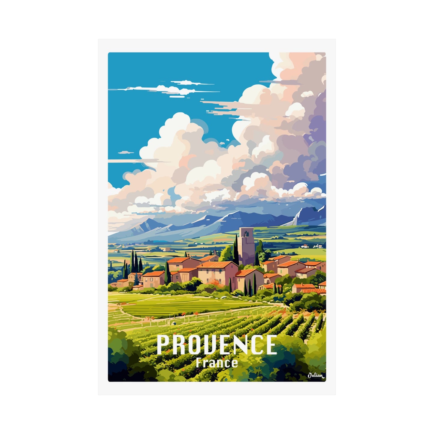 Provence | France | Travel Poster | Modern Wall Art