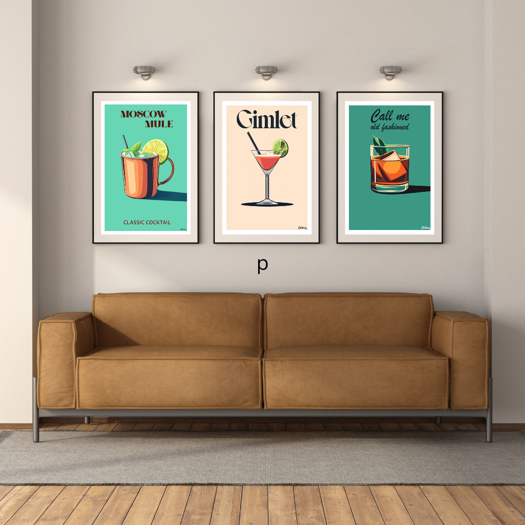 The Amaretto Sour Cocktail Poster - Matte Vertical Posters, Cocktail Art Print, Decor, Wall Art, Home Decor, Cocktail Gift