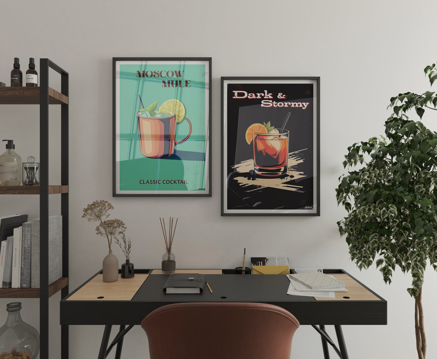 The Amaretto Sour Cocktail Poster - Matte Vertical Posters, Cocktail Art Print, Decor, Wall Art, Home Decor, Cocktail Gift