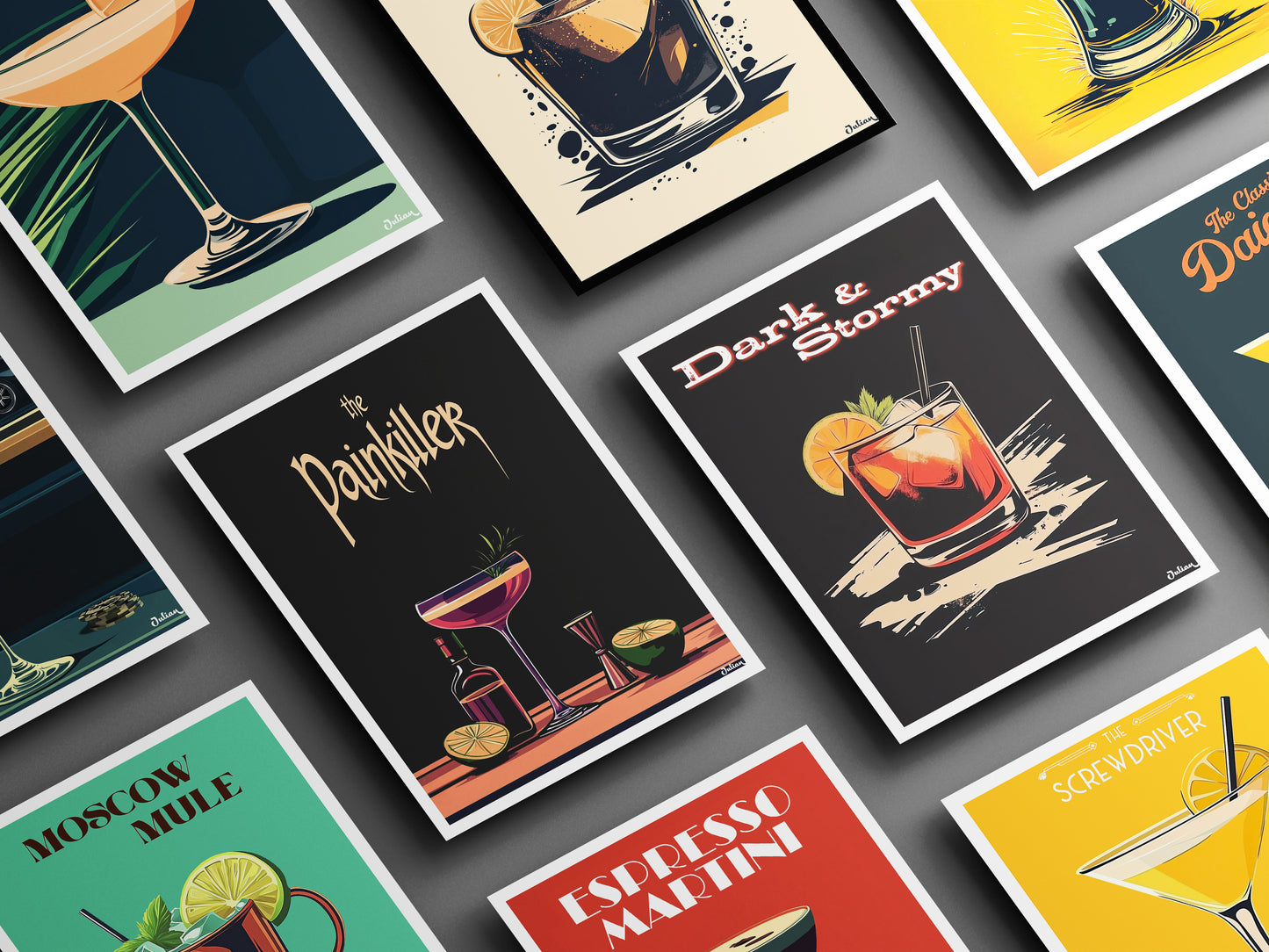 The Amaretto Sour Cocktail Poster - Matte Vertical Posters, Cocktail Art Print, Decor, Wall Art, Home Decor, Cocktail Gift