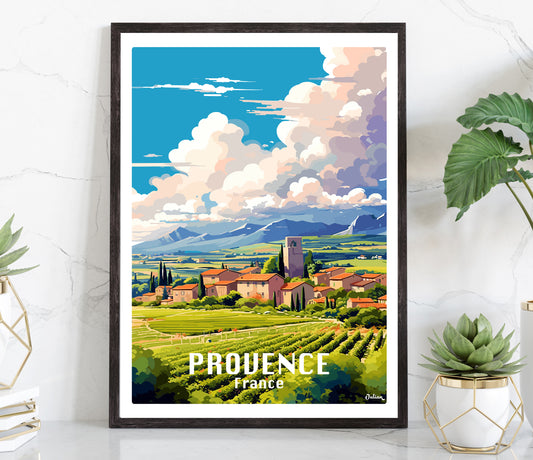 Provence | France | Travel Poster | Modern Wall Art