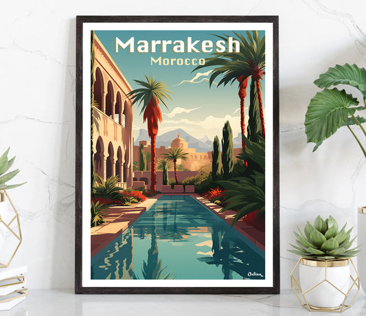 Marrakesh | Morocco | Travel Poster | Modern Wall Art