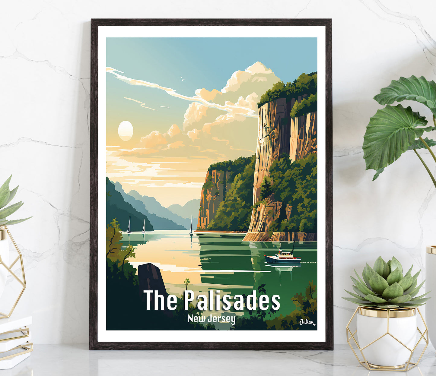 The Palisades - New Jersey | Travel Poster | Modern Wall Art