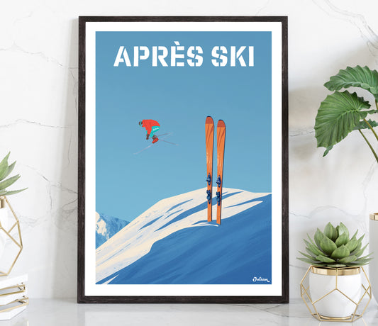Apres-Ski | France | Travel Poster | Modern Wall Art