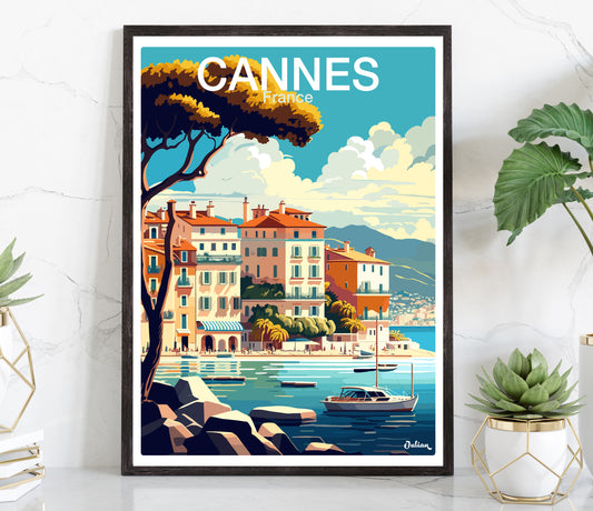 Cannes - South of France | Travel Poster | Modern Wall Art