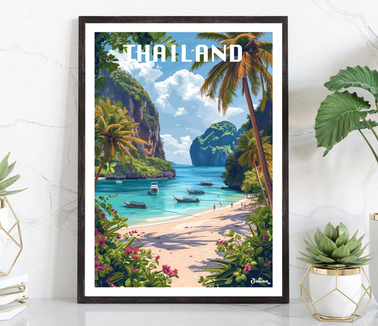 Thailand | Travel Poster | Modern Wall Art