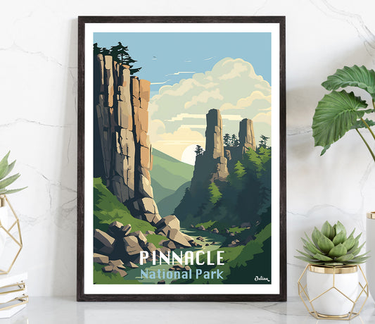 Pinnacle National Park - California | Travel Poster | Modern Wall Art