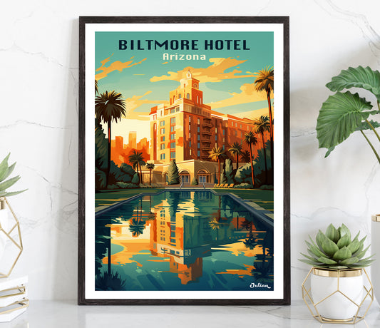 Biltmore Hotel - Arizona | Travel Poster | Modern Wall Art