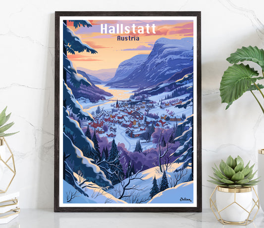 Hallstatt, Austria Travel Poster