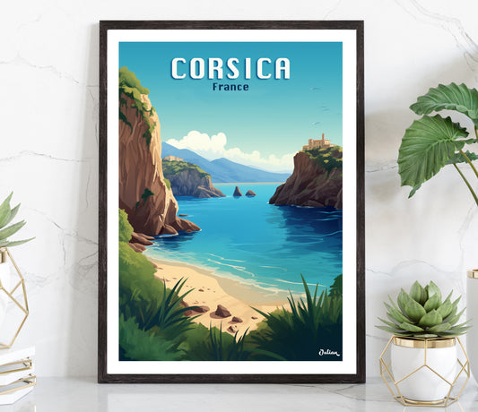 Corsica | France | Travel Poster | Modern Wall Art