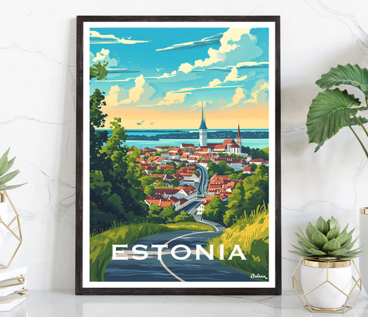 Estonia | Europe | Travel Poster | Modern Wall Art